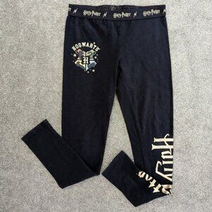 HARRY Potter lounge pants black shimmery gold writings youth Large